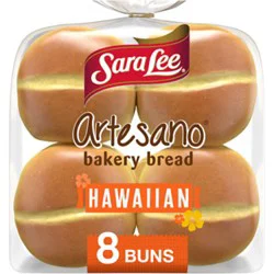 Sara Lee Artesano Hawaiian Bakery Buns, 8 Count - 19 Oz