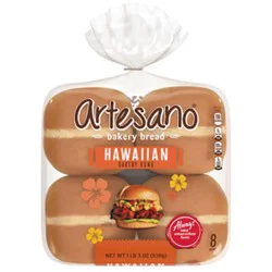 Sara Lee Artesano Hawaiian Bakery Buns, 8 Count - 19 Oz