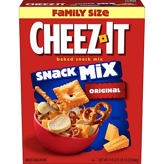 slide 1 of 5, Cheez-It Original Snack Mix Family Size - 17.8 Oz, 17.8 oz