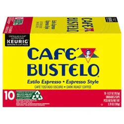 Cafe Bustelo 3.7oz Espresso 10ct Coffee Kcup - 3.7 Oz