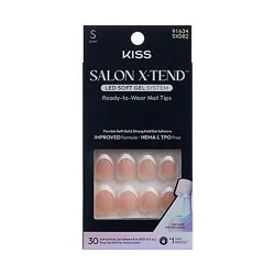 Kiss Salon X-Tend Nonsense Led Soft Gel Nail Extension - 30 Count