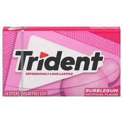 Trident Bubblegum Sugar Free - 14 Count