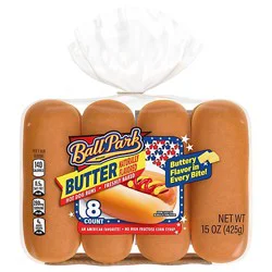 Ball Park Butter Hot Dog Buns 8 Count - 14 Oz