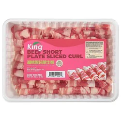 King Beef Boneless Short Plate Sliced Curl 16 Oz - 16 Oz