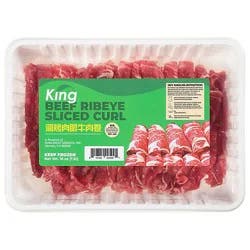 King Beef Boneless Ribeye Sliced Curl 16 Oz - 16 Oz