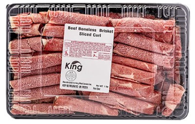 slide 1 of 1, King Beef Boneless Brisket Sliced Curl 16 Oz - 16 Oz, 16 oz