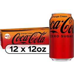 Coca-Cola Zero Sugar Orange Cream Fridge Pack Cans - 12-12 Fl. Oz.