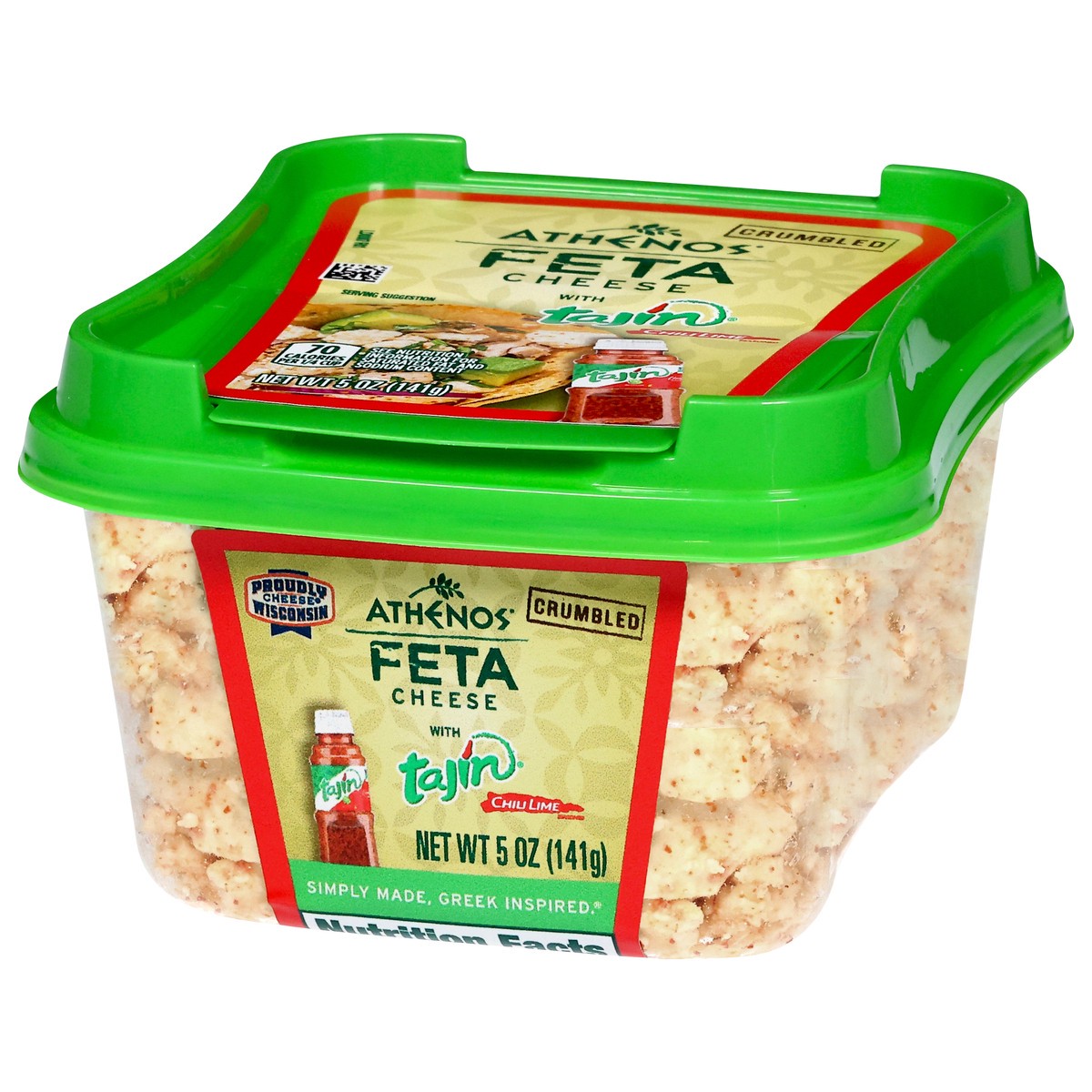 slide 11 of 11, Athenos Tajin Crumbled Feta Cheese - 5 Oz, 5 oz