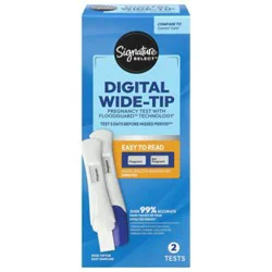 Signature Select Pregnancy Test Digital Wide Tip 2 Ct - 2 Ct