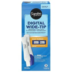 Signature Select Pregnancy Test Digital Wide Tip 2 Ct - 2 Ct