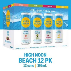 High Noon Vodka Seltzer Beach Pack 12-355 Ml - 12-355 Ml