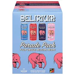 Delirium Parade Pack. Assorted 4 Pack Of Delirium Strong Ales. In Cans - 4-16.9f