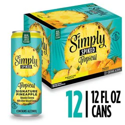 Simply Spiked Tropical Variety Pack Hard Seltzer 5% Abv Cans - 12-12 Fl. Oz.