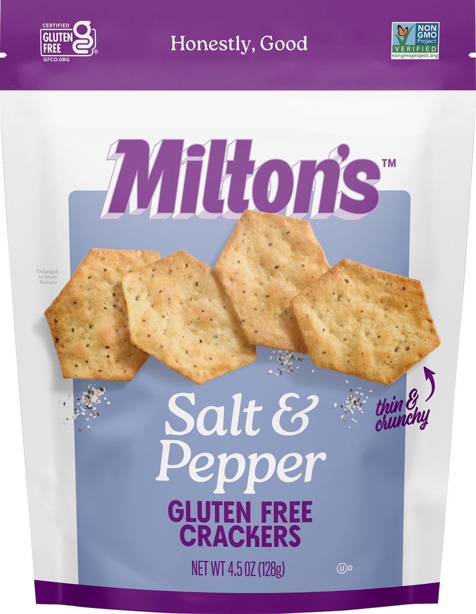 slide 2 of 7, Miltons Crackers Salt & Pepper Gluten Free 4.5oz - 4.5 Oz, 4.5 oz
