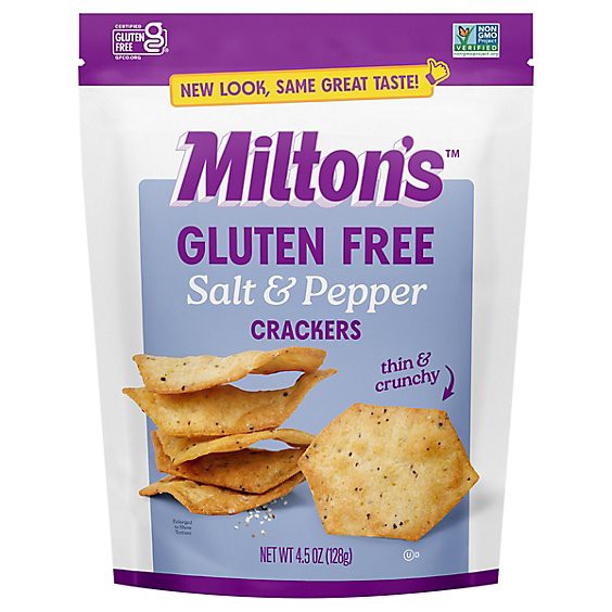 slide 1 of 1, Miltons Crackers Salt & Pepper Gluten Free 4.5oz - 4.5 Oz, 4.5 oz