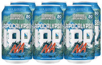 slide 1 of 1, 10 Barrel Hopburst Apocalypse West Coast Ipa Non-Alcoholic 6-12 Fl Oz In Cans - 6-12 Fz, 6 ct; 12 fl oz