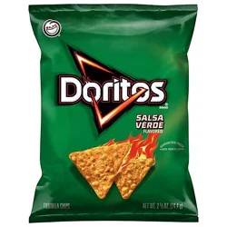 Doritos Tortilla Chips Salsa Verde Flavored 2 5/8 Oz - 2.625oz