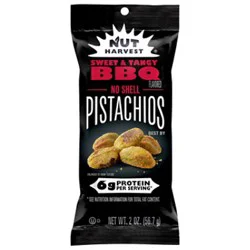 Nut Harvest Pistachios Sweet & Tangy Bbq 2oz - 2 Oz