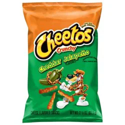 Cheetos Crunchy Cheese Flavored Snacks Cheddar Jalapeno Flavored 2 7/8 Oz - 2.875oz