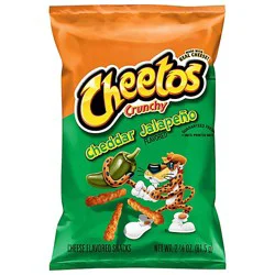 Cheetos Crunchy Cheese Flavored Snacks Cheddar Jalapeno Flavored 2 7/8 Oz - 2.875oz