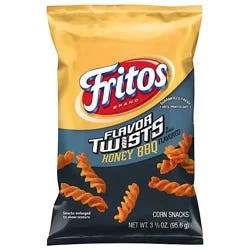 Fritos Flavor Twists Corn Snacks Honey Bbq Flavored 3 3/8 Oz - 3.375oz