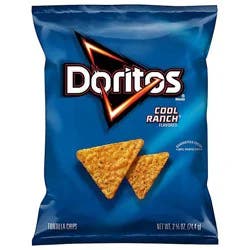 Doritos Tortilla Chips Cool Ranch Flavored 2 5/8 Oz - 2.625 Oz