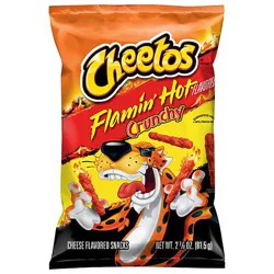 Cheetos Crunchy Cheese Flavored Snacks Flamin' Hot Flavored - 2.875oz