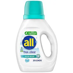 All Ultra Liquid Laundry Detergent Odor Relief With Stainlifters Free & Clear 30 Oz - 30 Fz