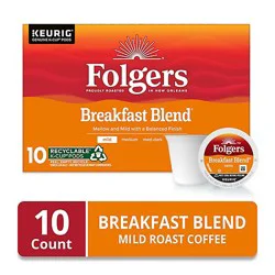 Folgers Breakfast Blend 10ct Coffee Kcup 2.40 Oz - 10 Ct