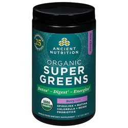 Organic Supergreens Powder Berry - 6.7 Oz