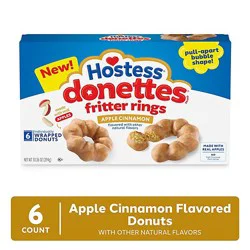 Hostess Apple Cinnamon Fritter Ring Donettes 6 Count - 10.36 Oz