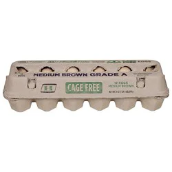 Hillandale Farms Cage Free Medium Brown Eggs 12 Count - 12 Ct