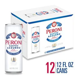 Peroni Nastro Azzurro Pale Lager Beer 5% Abv Cans - 12-12 Fl. Oz.
