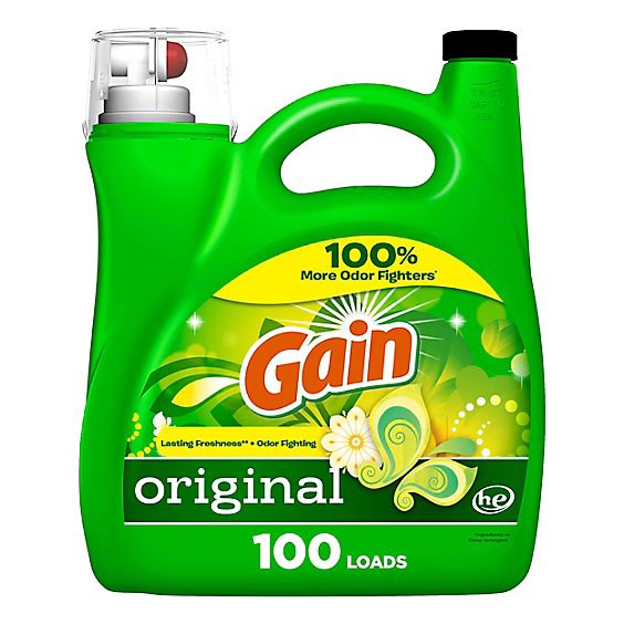 slide 1 of 1, Gain He Liquid Laundry Detergent Original Scent - 144 Fl. Oz., 144 fl oz