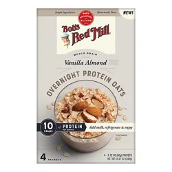 Bobs Red Mill Oats Overnight Protein Vanilla Almond - 8.48 Oz