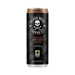 Death Wish Coffee Co. Premium Mocha Latte 100% Colombian Cold Brew Fair Trade™ Coffee - 11 Oz