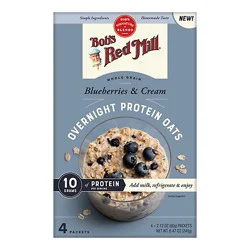Bobs Red Mill Oats Overnight Protein Blueberry & Cream - 8.48 Oz