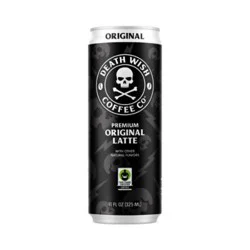 Death Wish Coffee Co. Premium Original Latte 100% Colombian Cold Brew Fair Trade™ Coffee - 11 Oz