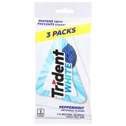 Trident White Gum Peppermint Sugar Free - 48 Ct