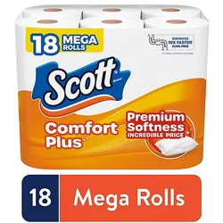 Scott Comfortplus 1-Ply Toilet Paper Mega Rolls - 18 Count