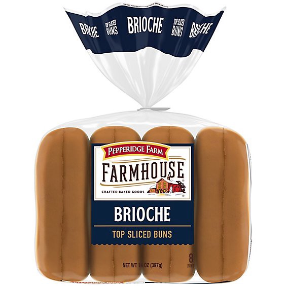 slide 1 of 1, Pepperidge Farm Farmhouse Brioche Hot Dog Buns - 14 Oz, 14 oz