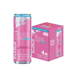 Red Bull Pink Edition Sugarfree Energy Drink Wild Berries 114mg Caffeine - 4-12 Fl. Oz.