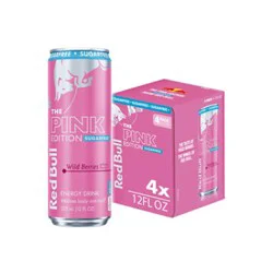 Red Bull Pink Edition Sugarfree Energy Drink Wild Berries 114mg Caffeine - 4-12 Fl. Oz.