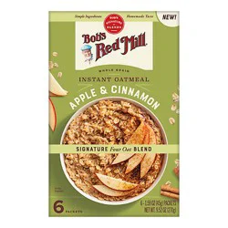 Bobs Red Mill Oatmeal Instant Apple Cinnamon - 9.52 Oz