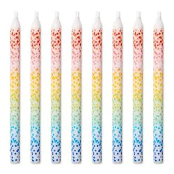 American Greetings Multi-Colored Scattered Dots Birthday Candles - 8 Count