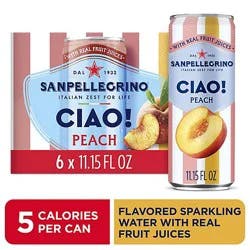 S Pellegrino Ciao Peach 6-330ml - 6-330 Ml
