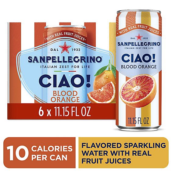 slide 1 of 12, S Pellegrino Ciao Blood Orange 6-330ml - 6-330 Ml, 6 ct; 330 ml