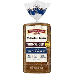 Pepperidge Farm Whole Grain Thin Sliced 100% Whole Wheat Bread - 14 Oz