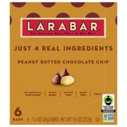 Larabar Chocolate Chip Peanut Butter 6-1.6oz - 6-1.6 Oz