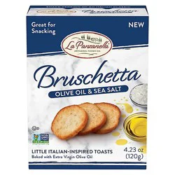 La Panzanella Bruschetta Olive Oil & Sea Salt Bread Carton - 4.23 Oz
